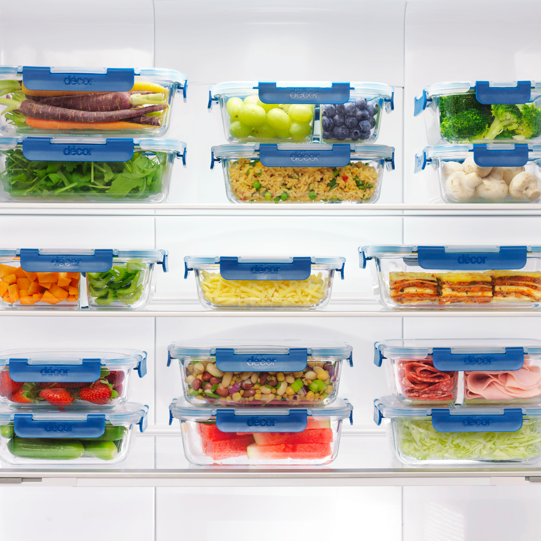 Glass Container, Split Oblong, 980ml