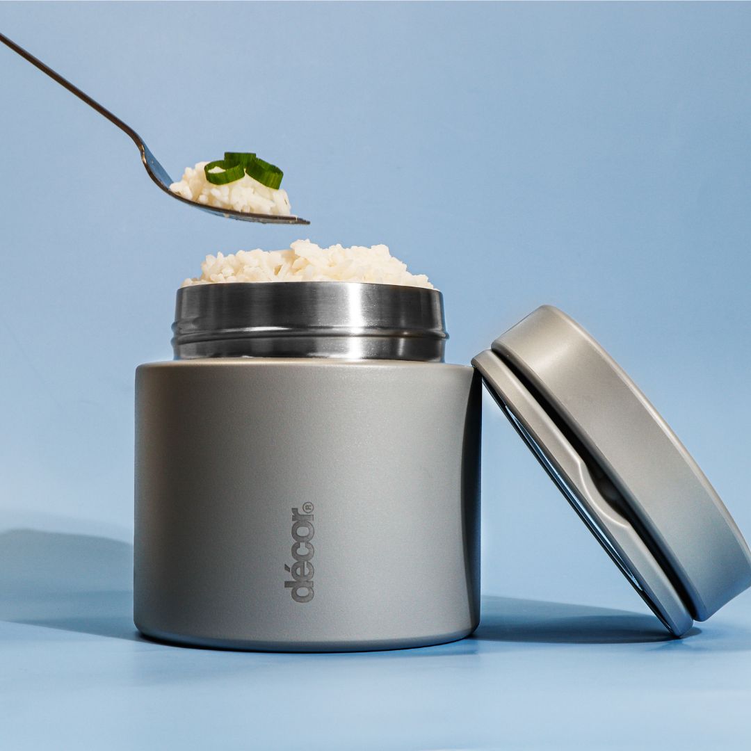 Insulated Double Wall Food Flask, Grey, 600ml