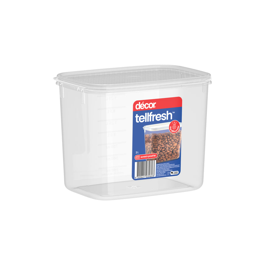 Food Container, Tall, Oblong, 2L