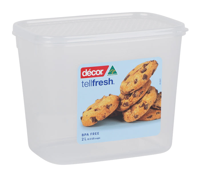 Food Container, Tall, Oblong, 2L