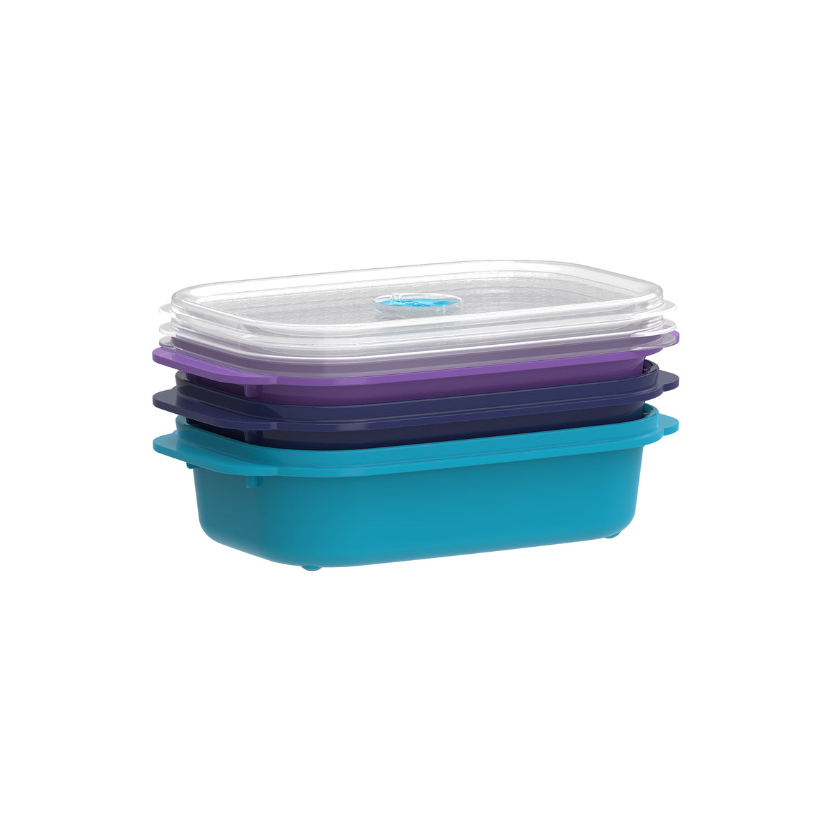 Jewel Microwavable Container, Oblong, 900ml, 3pk