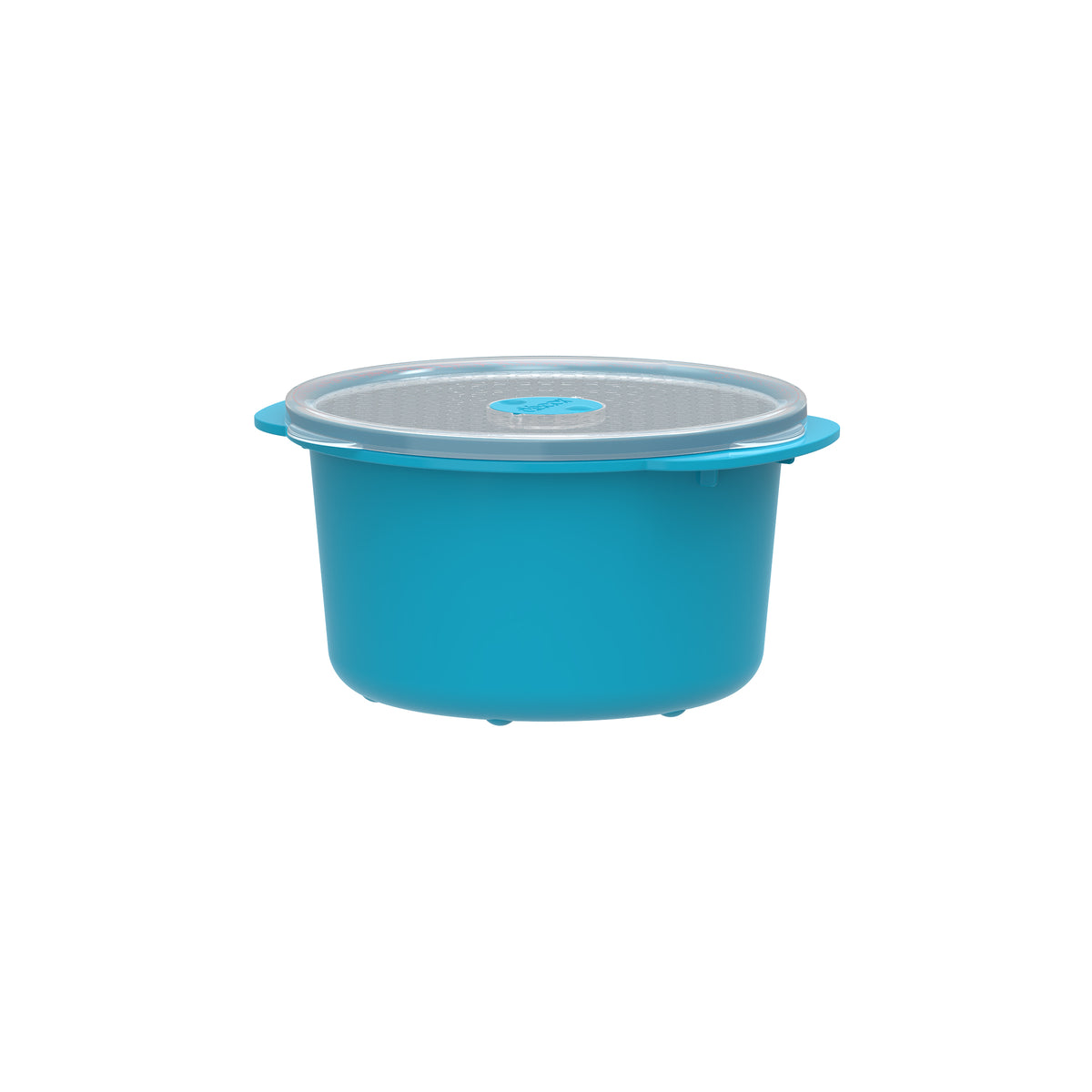 Microwave Steamer, Round, Teal, 1.5L