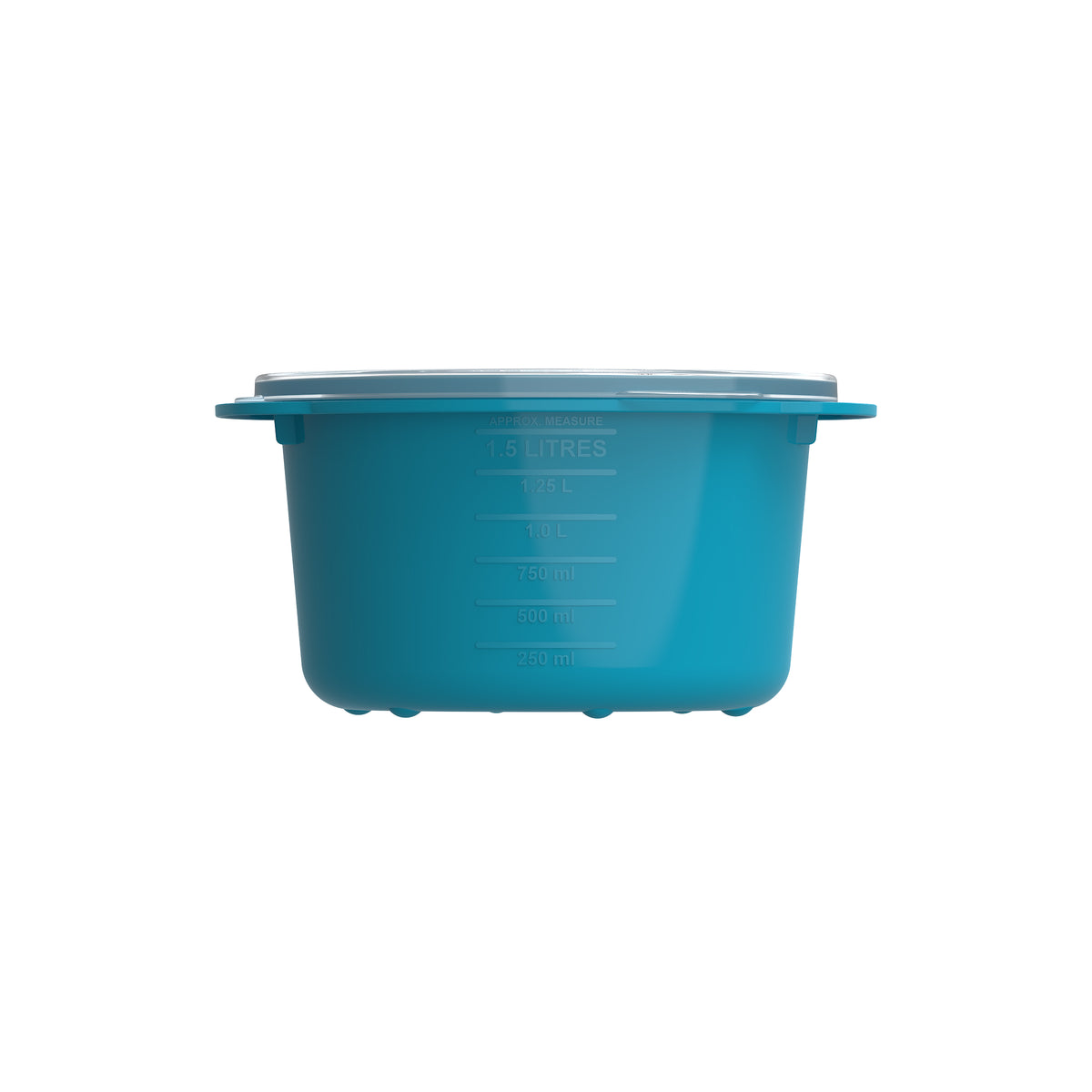 Microwave Steamer, Round, Teal, 1.5L