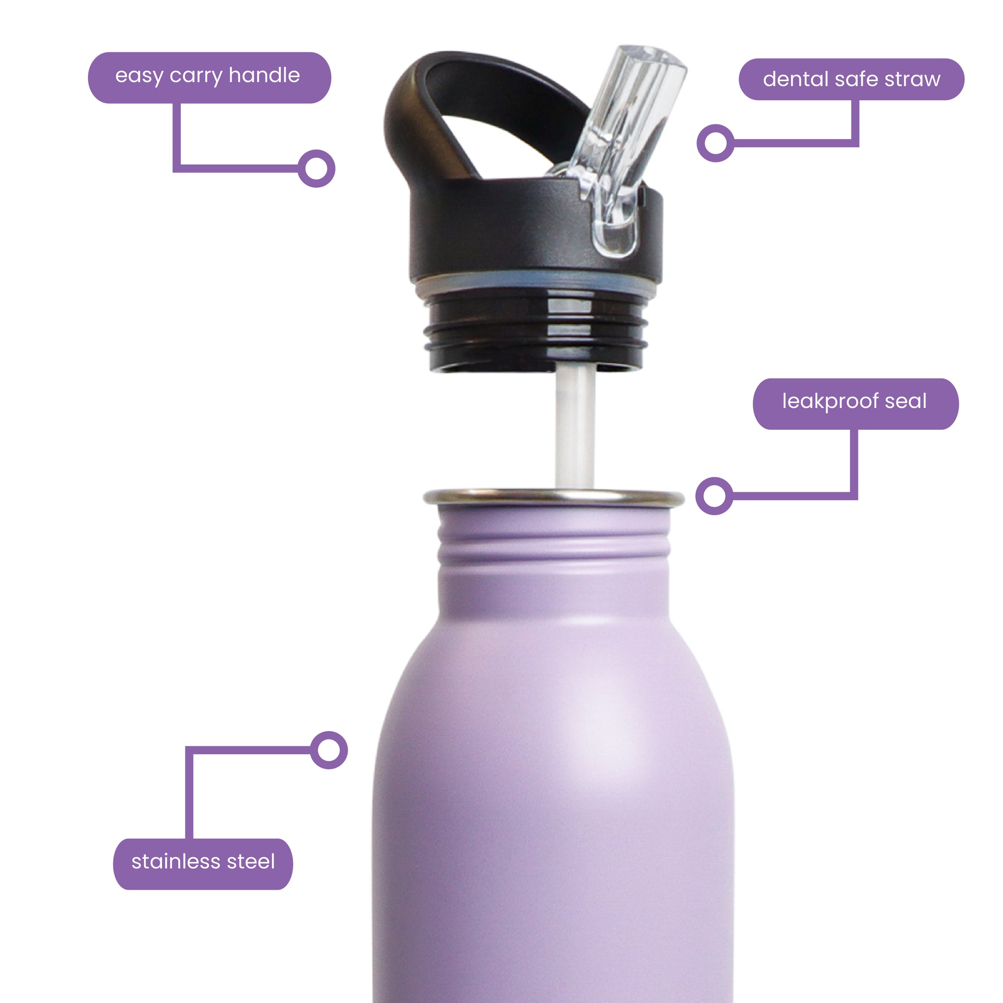 Snap n Seal Stainless Steel Bottle, 700ml