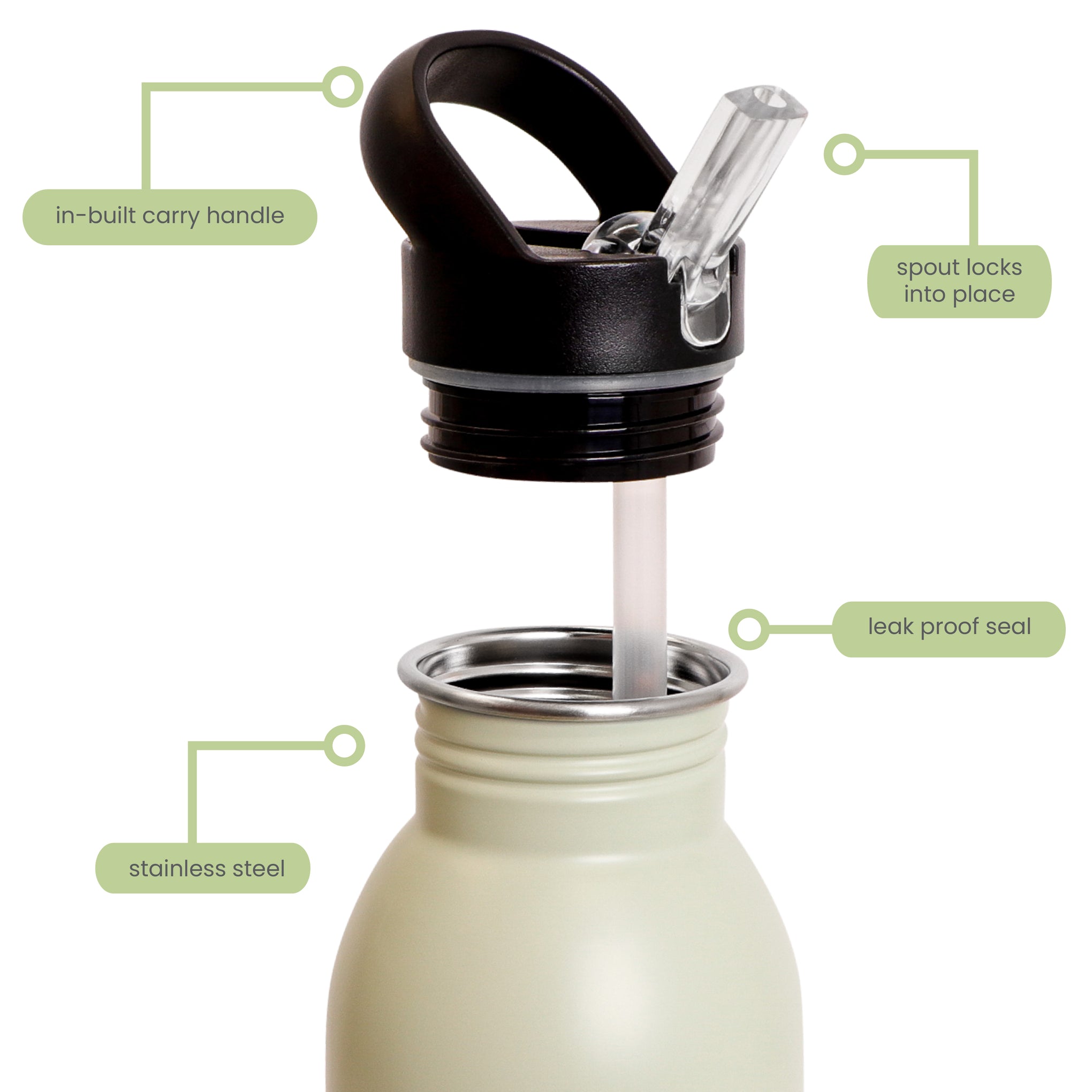 Snap n Seal Stainless Steel Bottle, 700ml