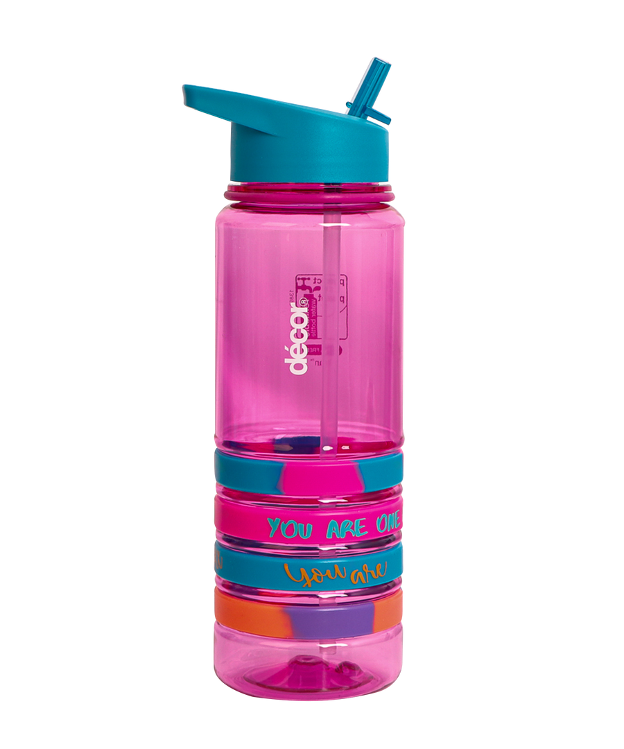 Quad Bands Tritan Bottle, Pink 750ml