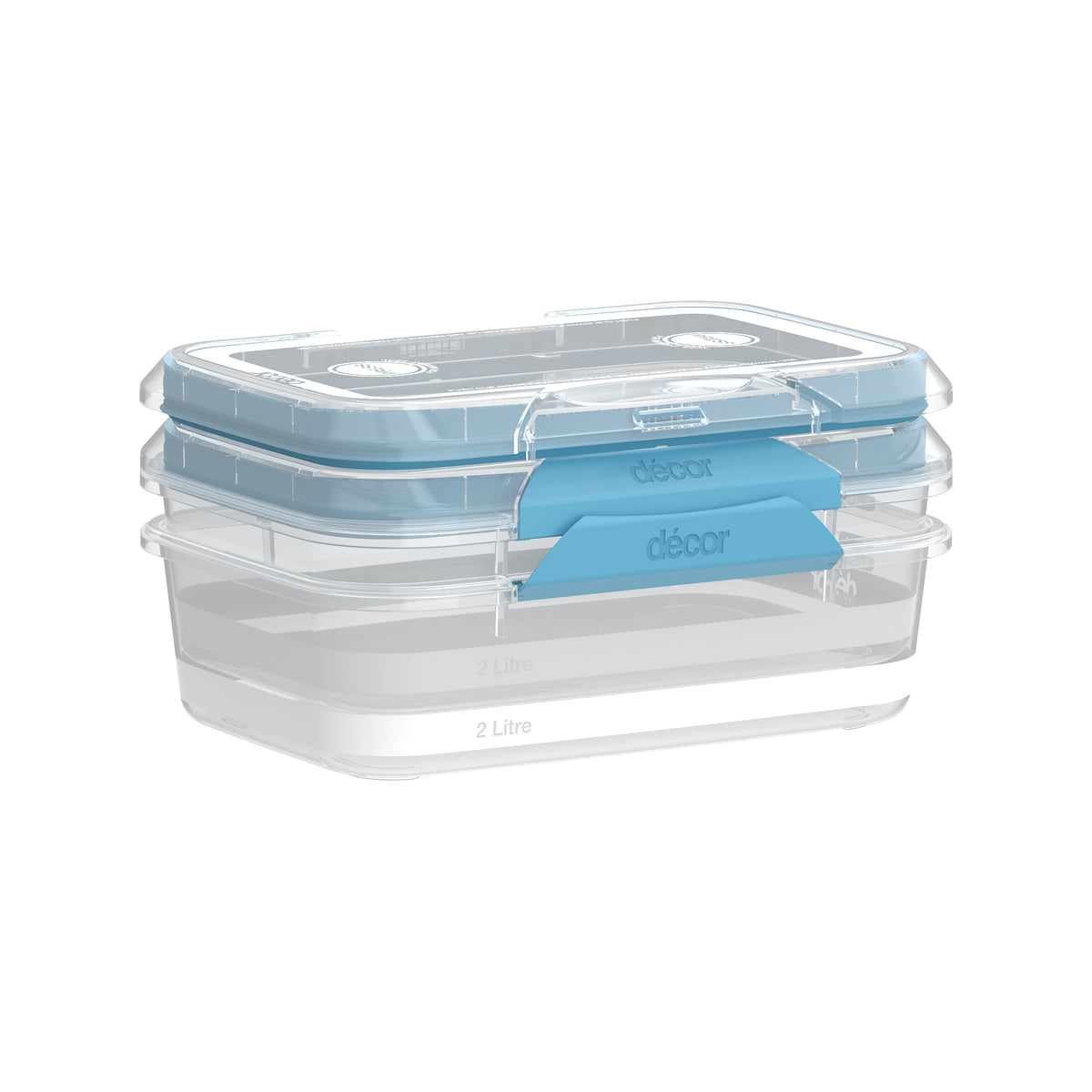 Food Containers, Oblong, 2L, Set