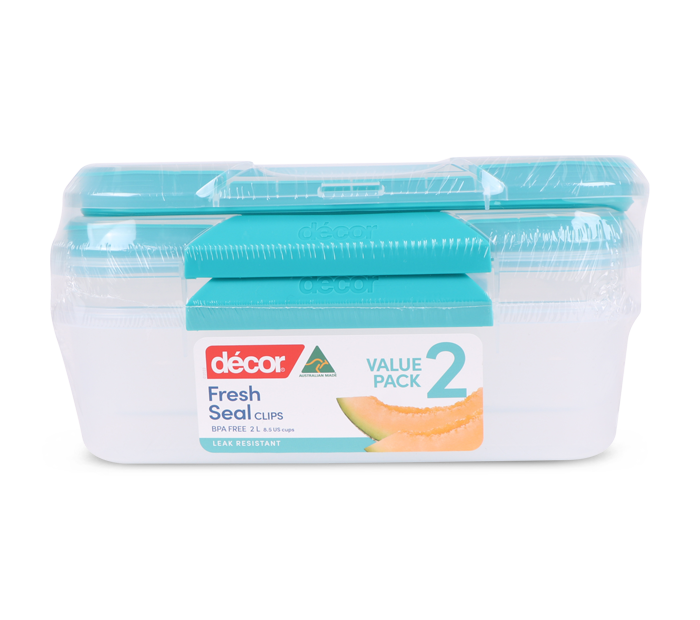 Food Containers, Oblong, 2L, Set