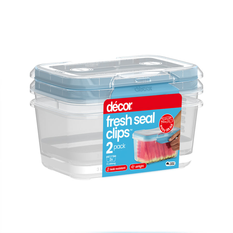 Food Containers, Oblong, 3L, Set
