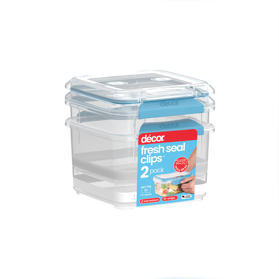 Food Containers, Square, 1.4L, Set