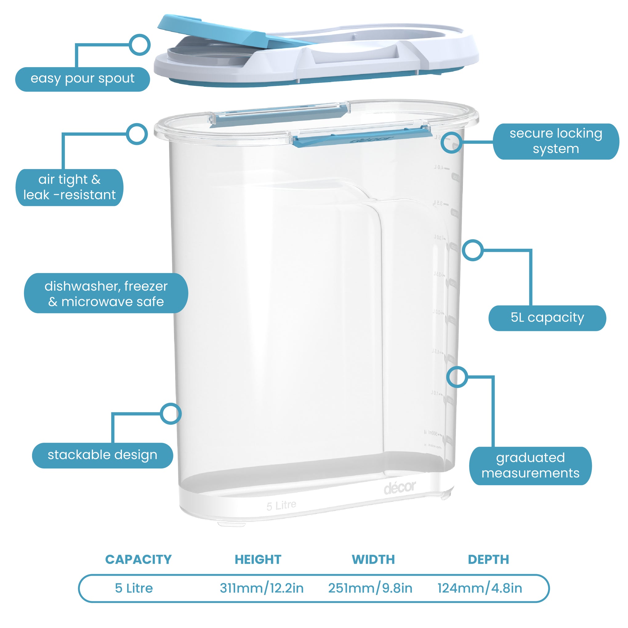 Cereal Container, 5L