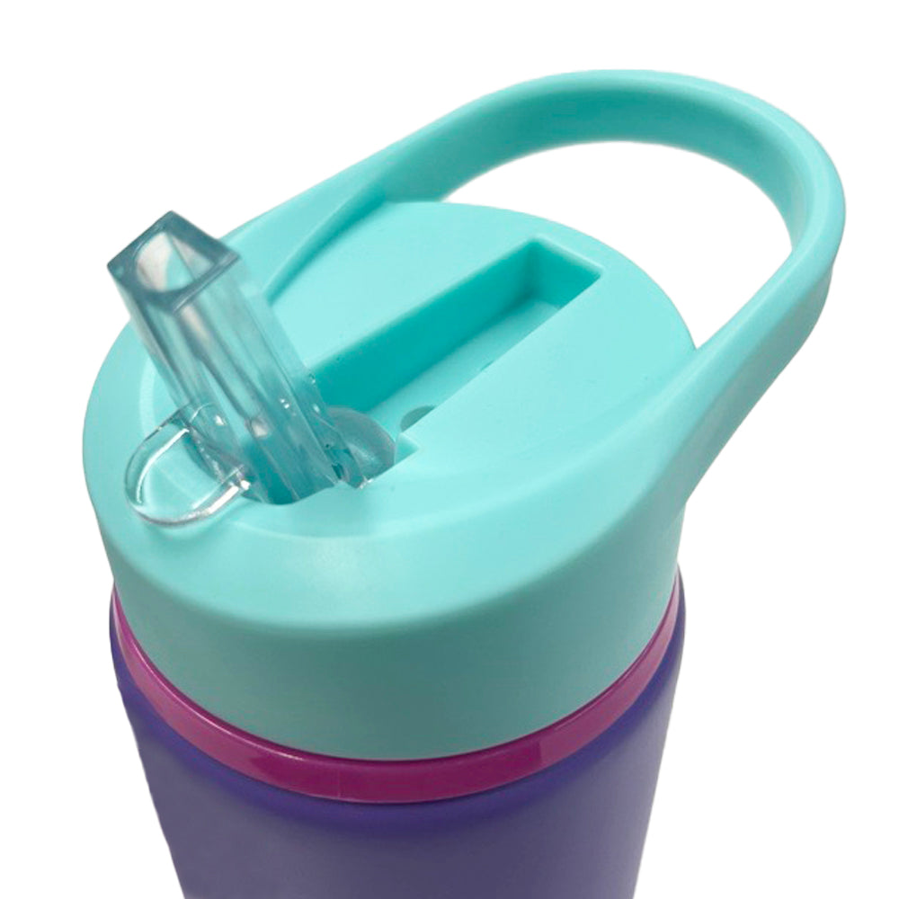 Sip Straw Stainless Steel Bottle, Purple, 500ml