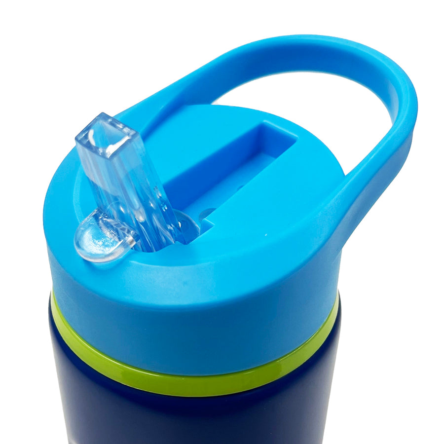 Sip Straw Stainless Steel Bottle, Dark Blue, 500ml