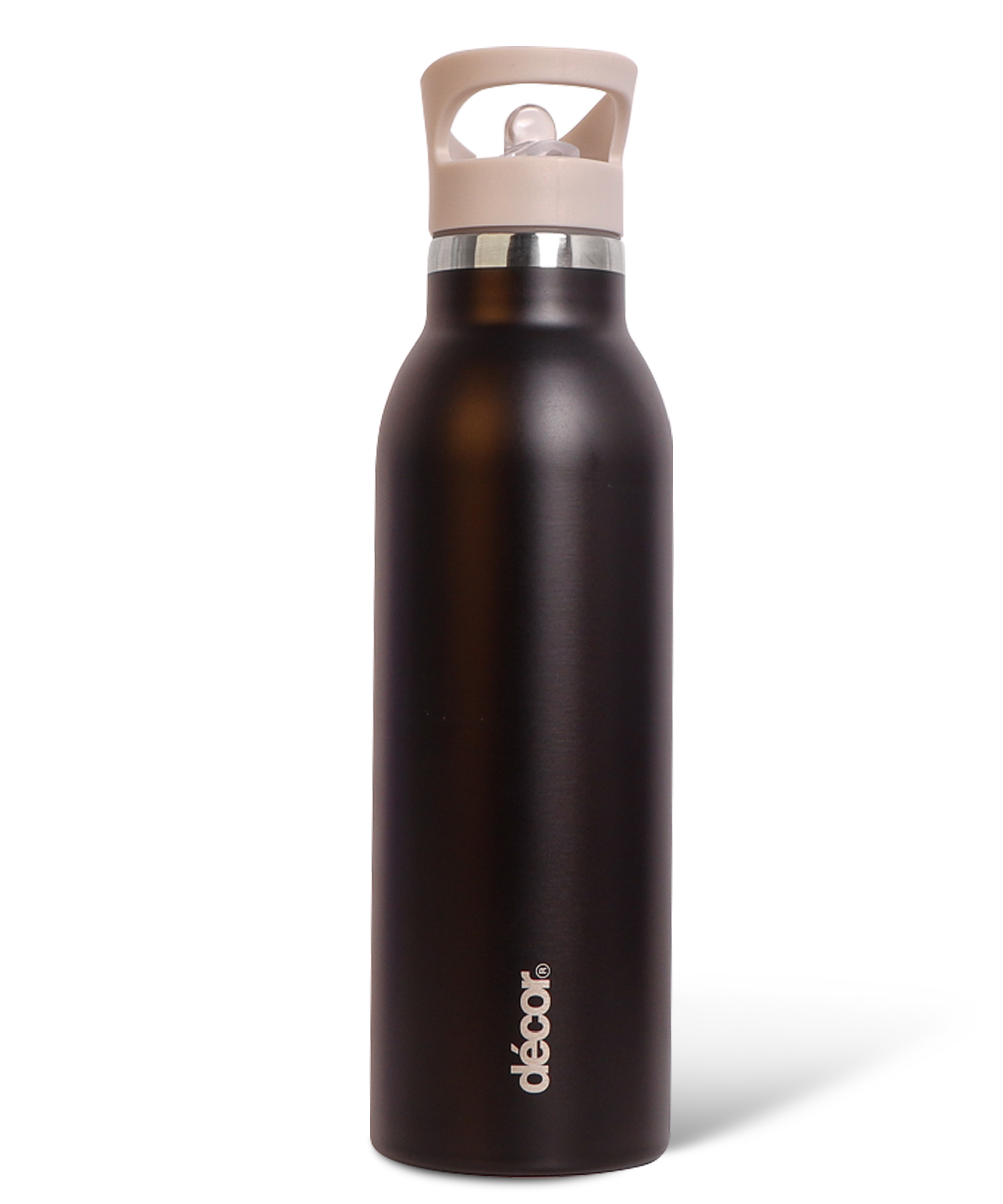 Snap n Seal Double Wall Stainless Steel Bottle, Black 600ml