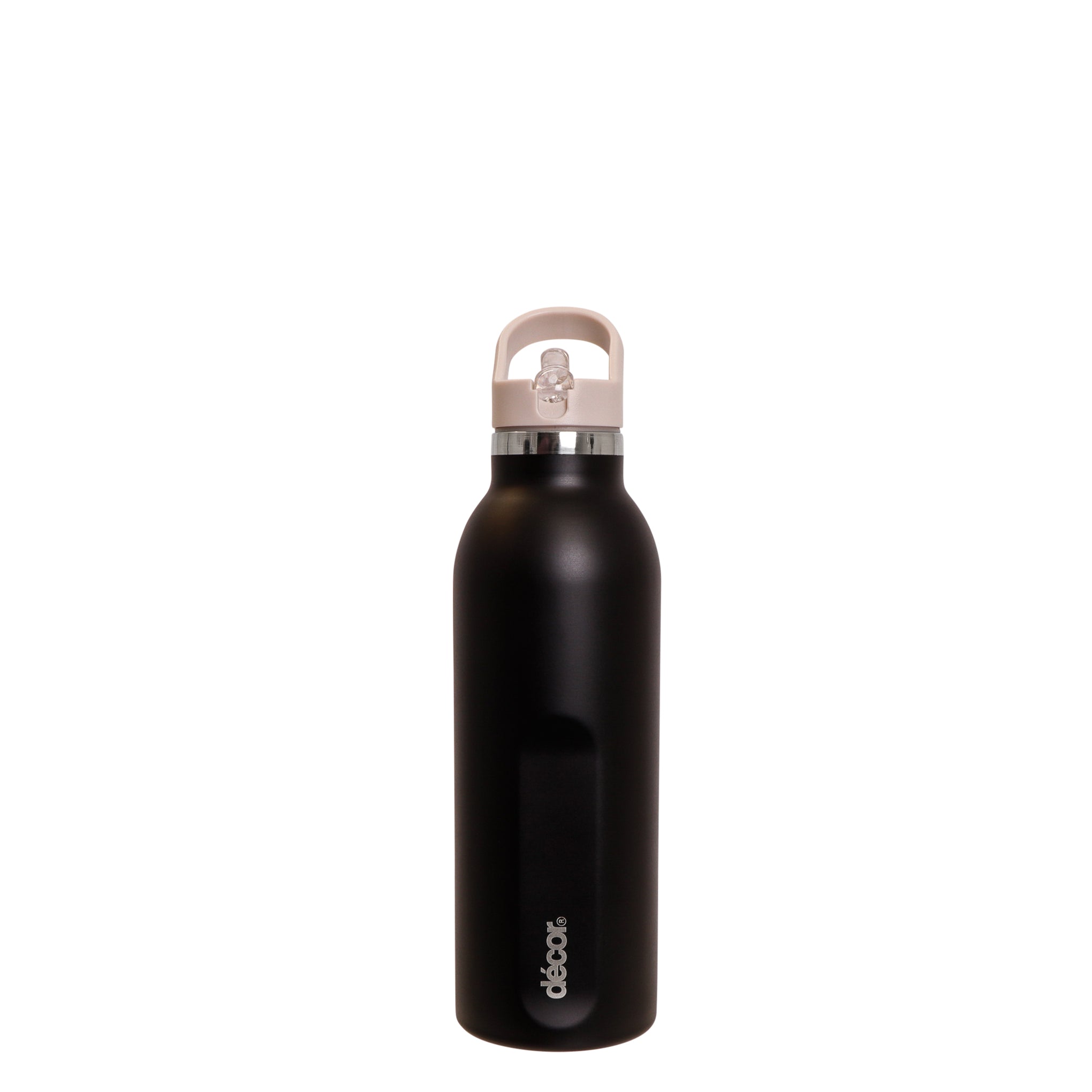Snap n Seal Double Wall Stainless Steel Bottle, Black 600ml