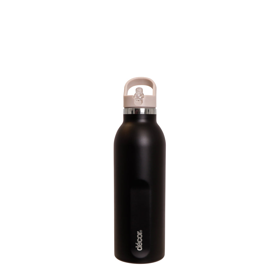 Snap n Seal Double Wall Stainless Steel Bottle, Black 600ml