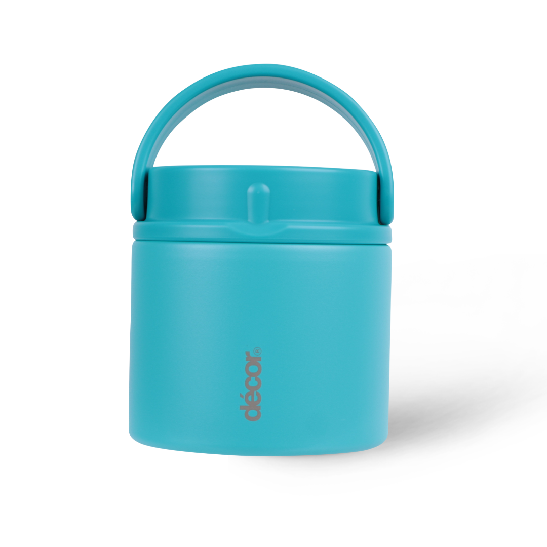 Insulated Double Wall Food Flask, Turquoise, 600ml