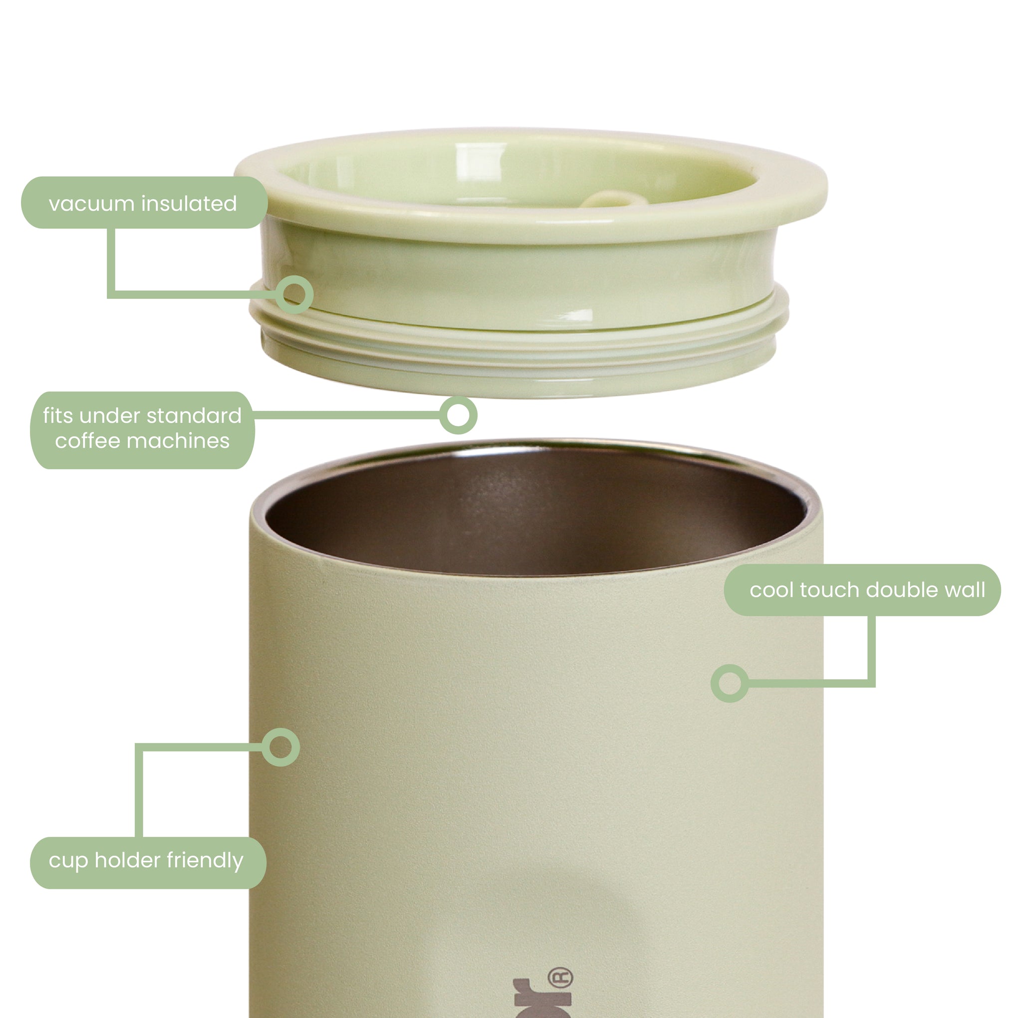 Insulated Double Wall Coffee Travel Cup, 240ml