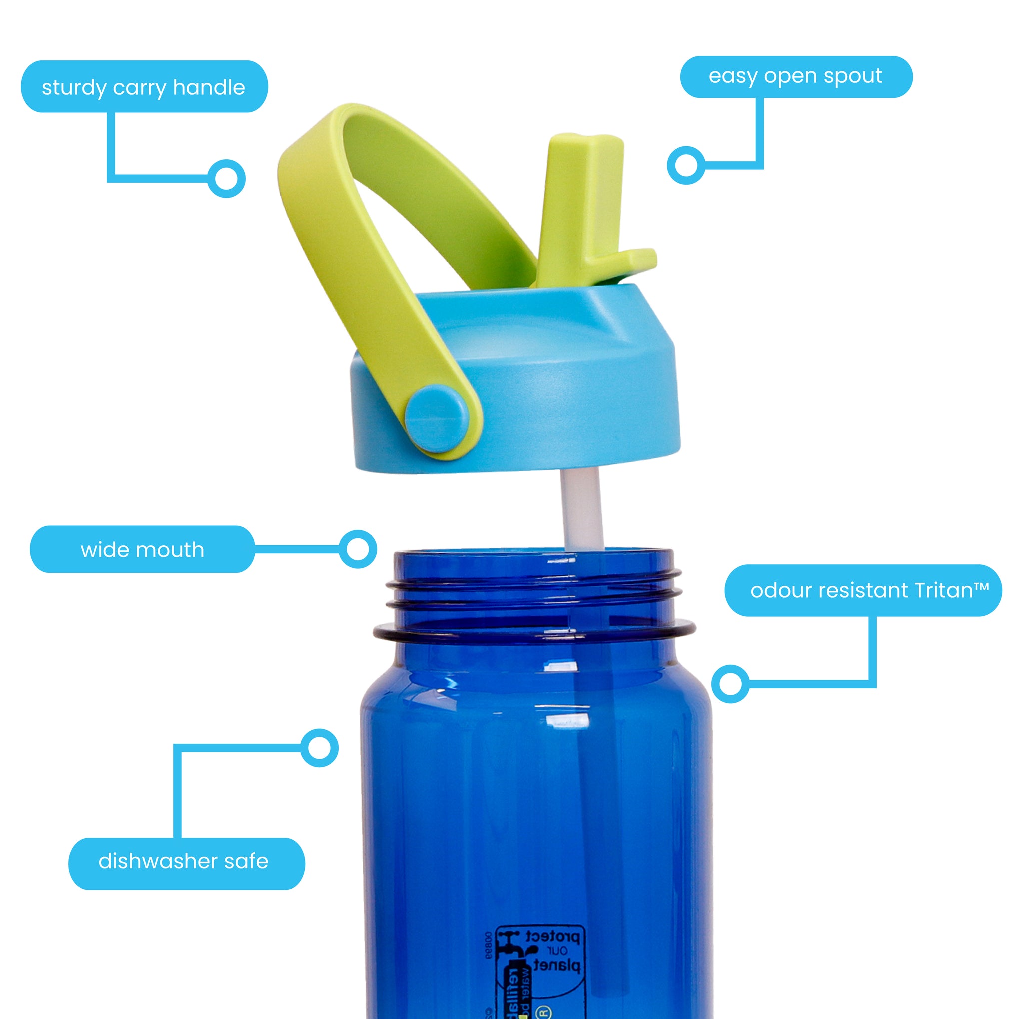 Flip N Carry Ombre Tritan™ Bottle, 414ml