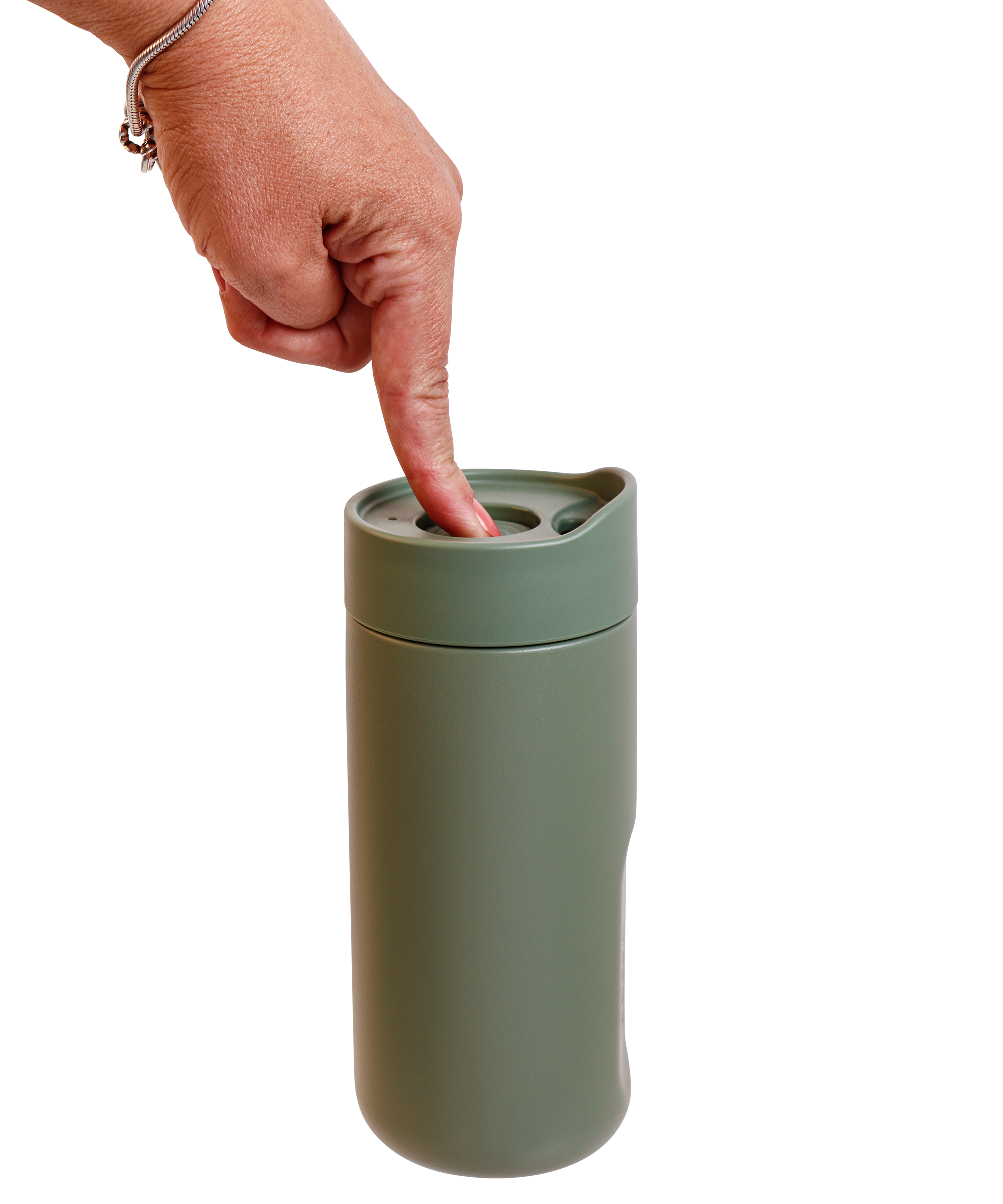 Insulated Double Wall Coffee Travel Cup, Sage, 340ml