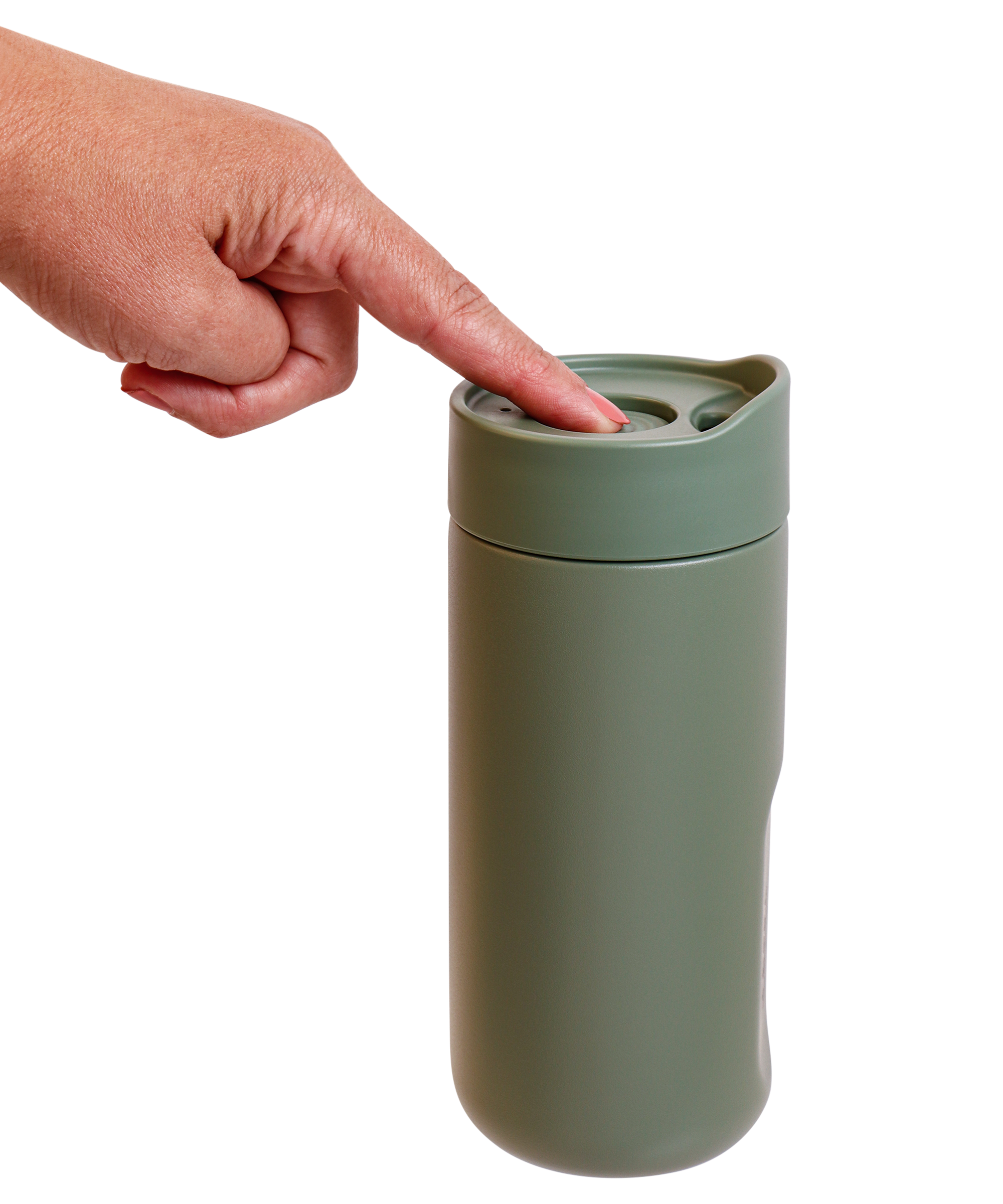 Insulated Double Wall Coffee Travel Cup, Sage, 340ml