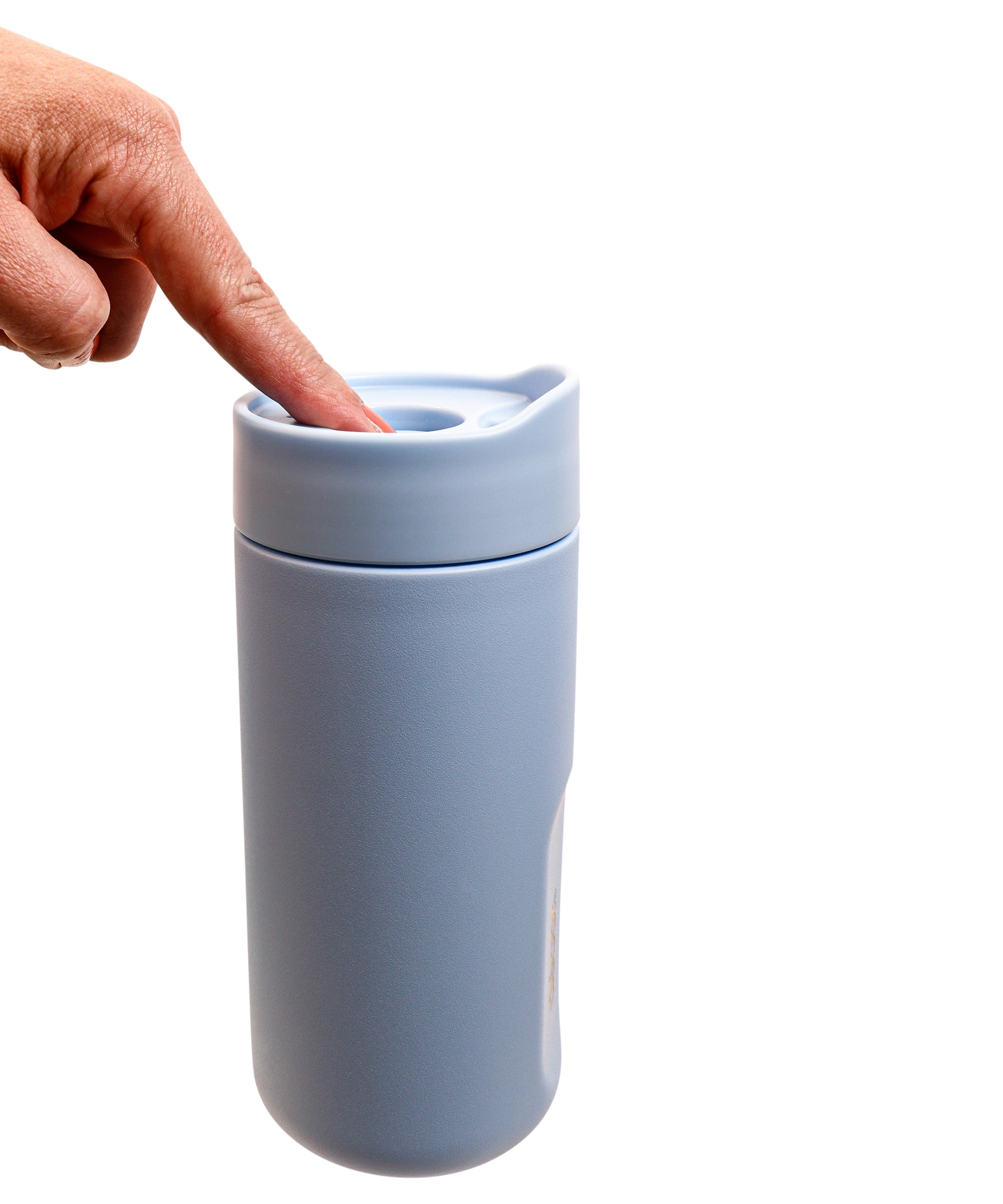 Insulated Double Wall Coffee Travel Cup, Ice Blue, 340ml