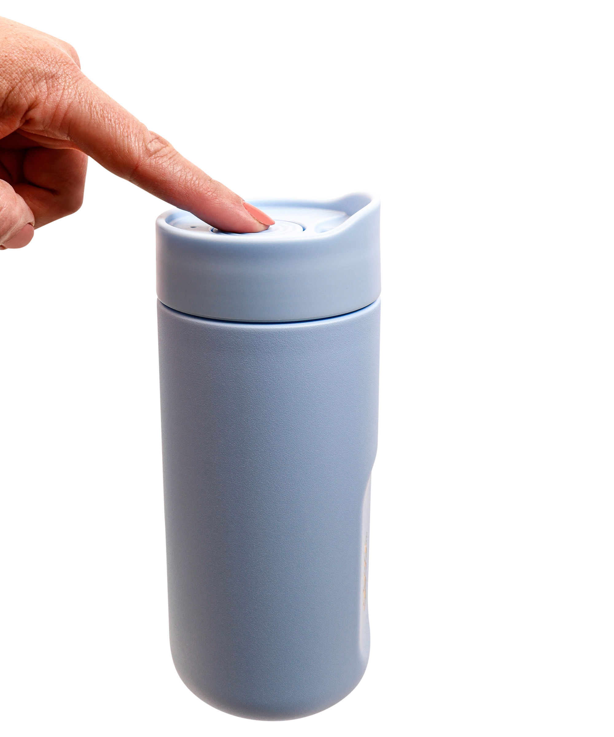 Insulated Double Wall Coffee Travel Cup, Ice Blue, 340ml