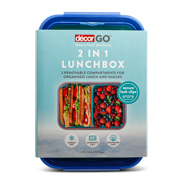 2 in 1 Oblong Bento 1.1L