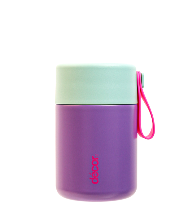 Insulated Double Wall Food Flask, Purple, 350ml