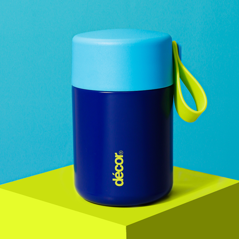 Insulated Double Wall Food Flask, Blue, 350ml