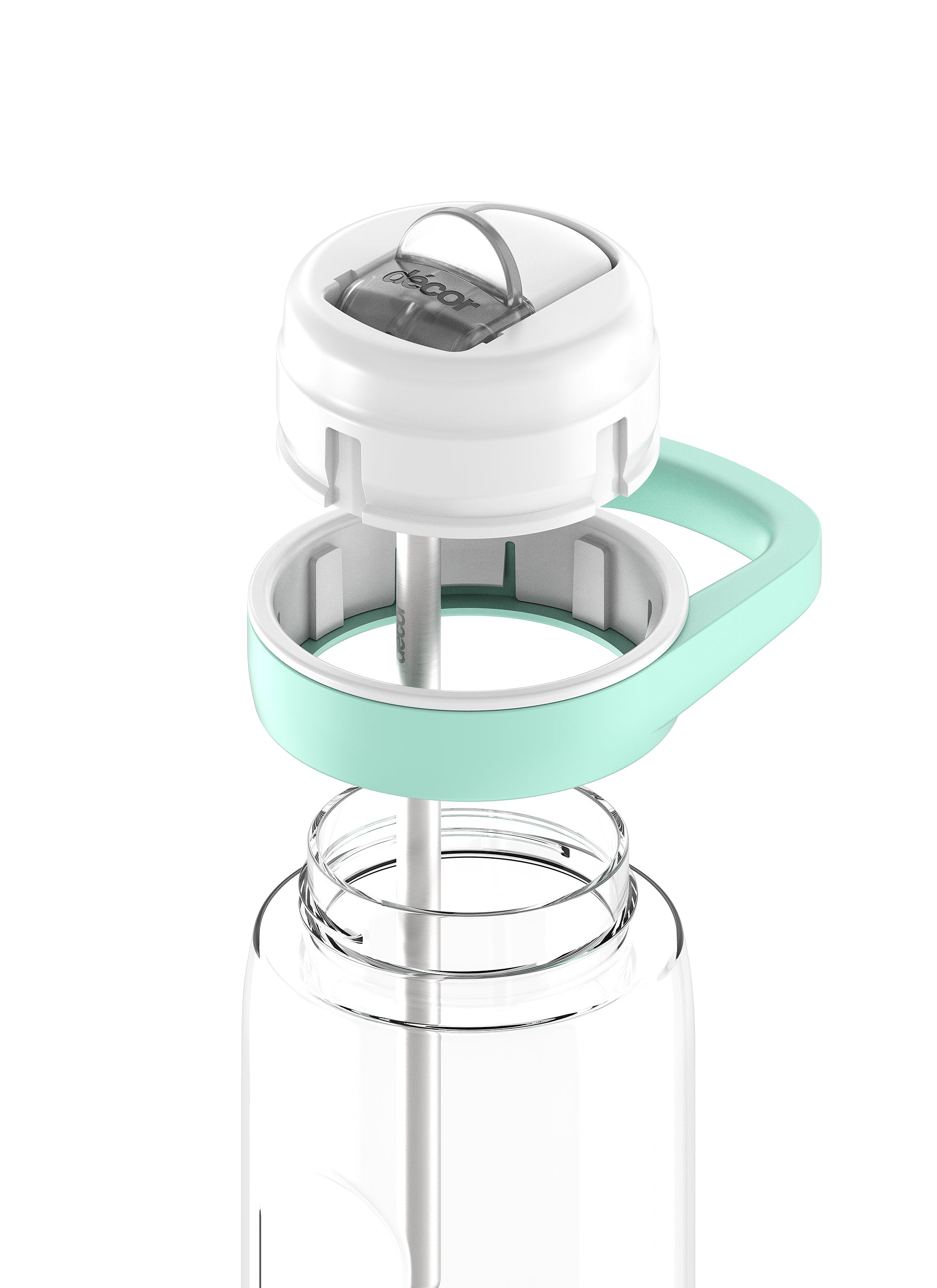 Soft-Sip Tritan™ Bottle with Rigid Handle and Stainless Steel Straw, 750mL
