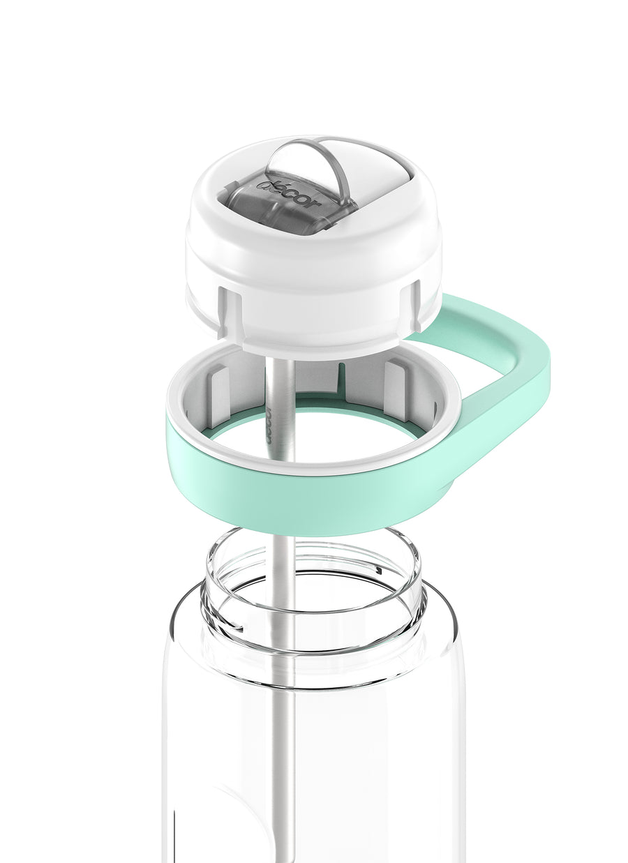 Soft-Sip Tritan™ Bottle with Rigid Handle and Stainless Steel Straw, 750mL