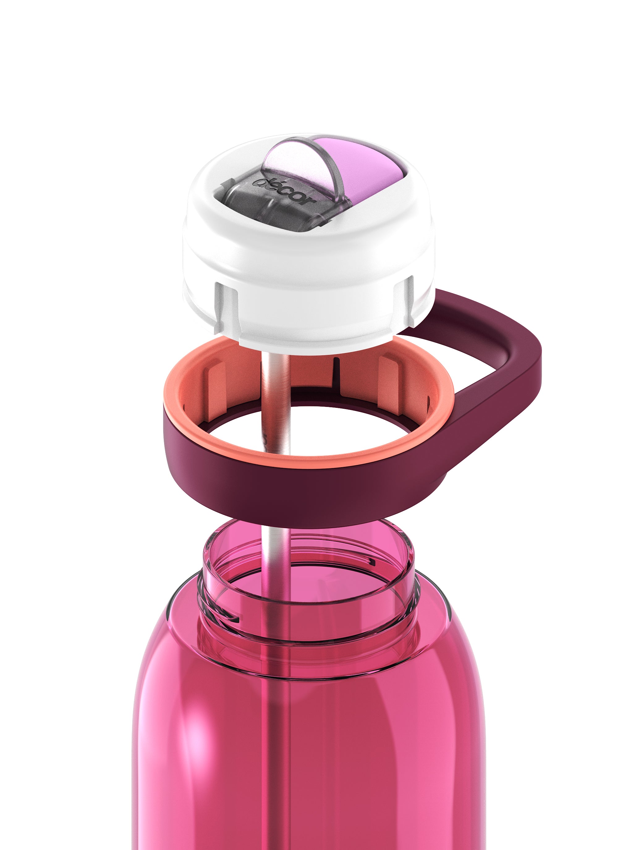 Soft-Sip Tritan™ Bottle with Rigid Handle and Stainless Steel Straw, 1.5L | Plum
