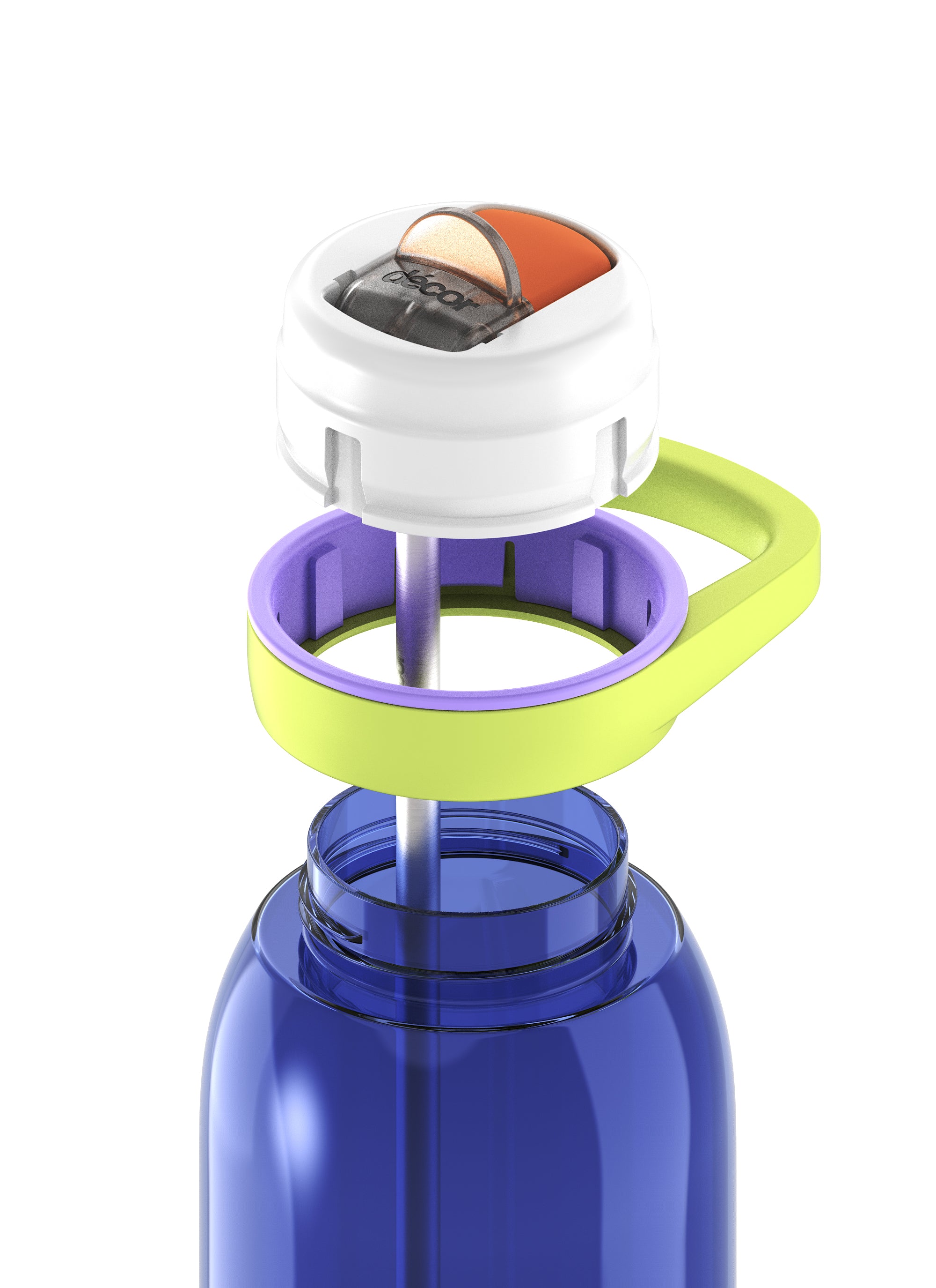 Soft-Sip Tritan™ Bottle with Rigid Handle and Stainless Steel Straw, 1.5L | Blue
