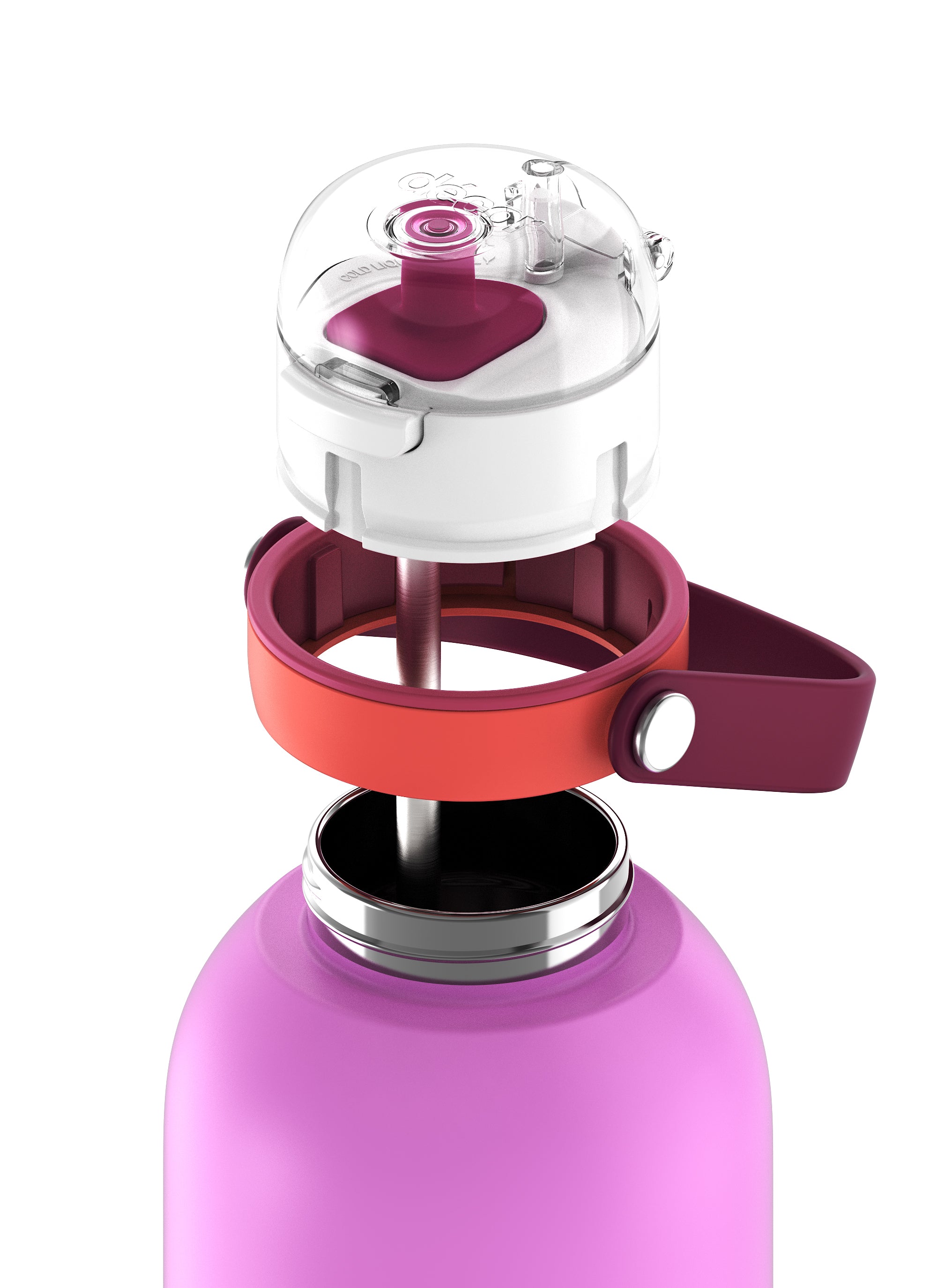 Insulated Stainless Steel Bottle with Deluxe Straw and Flexi Handle, 1.5L | Candy Pink