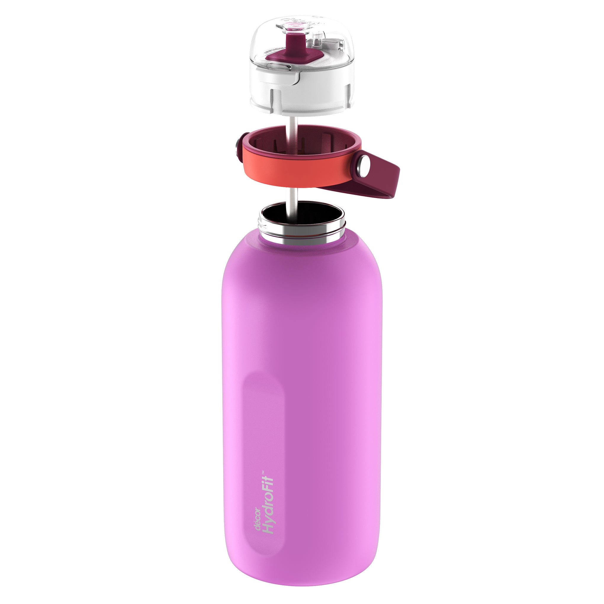 Insulated Stainless Steel Bottle with Deluxe Straw and Flexi Handle, 1.5L | Candy Pink