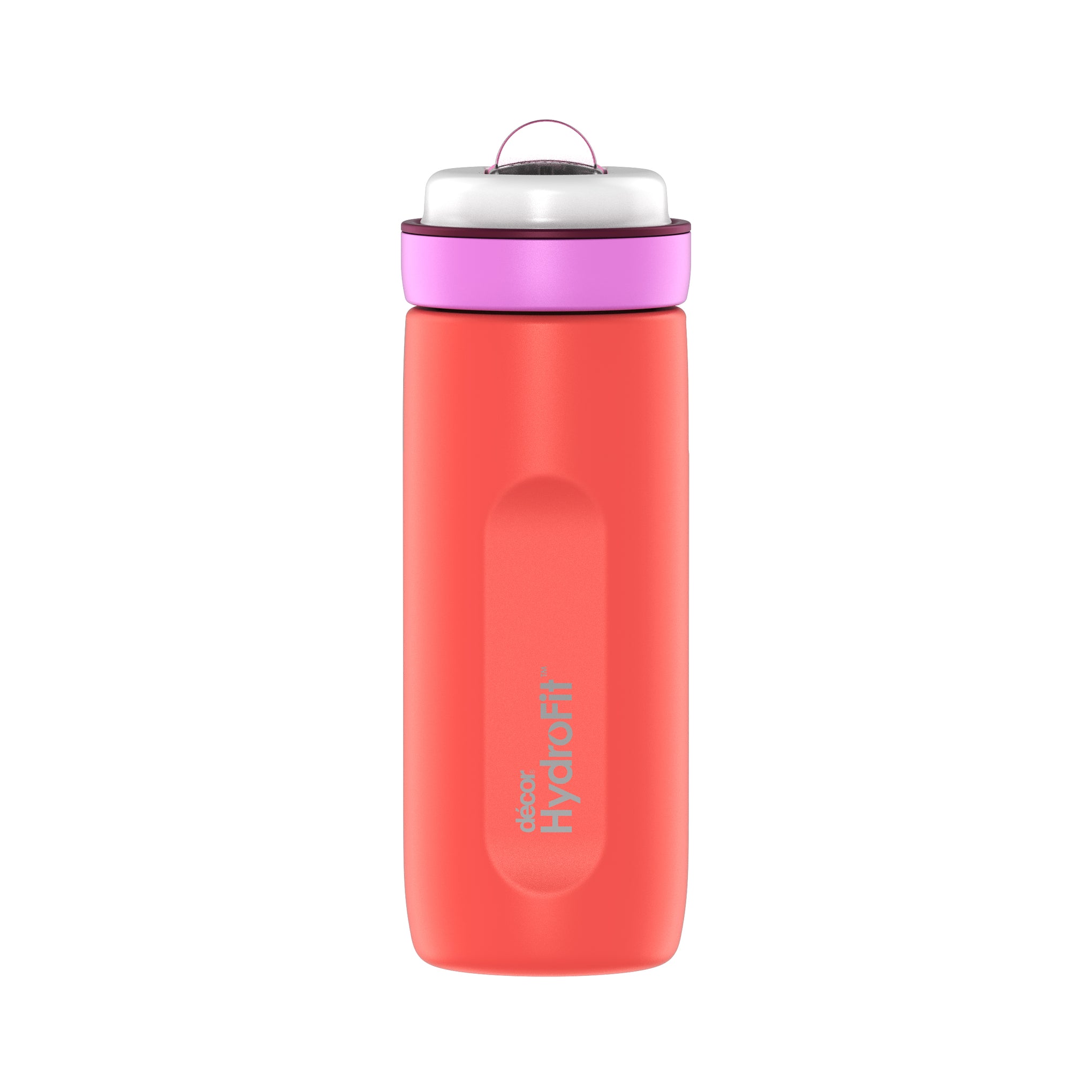 Soft Sip Insulated Stainless Steel Bottle with Rigid Handle, 500mL | Orange