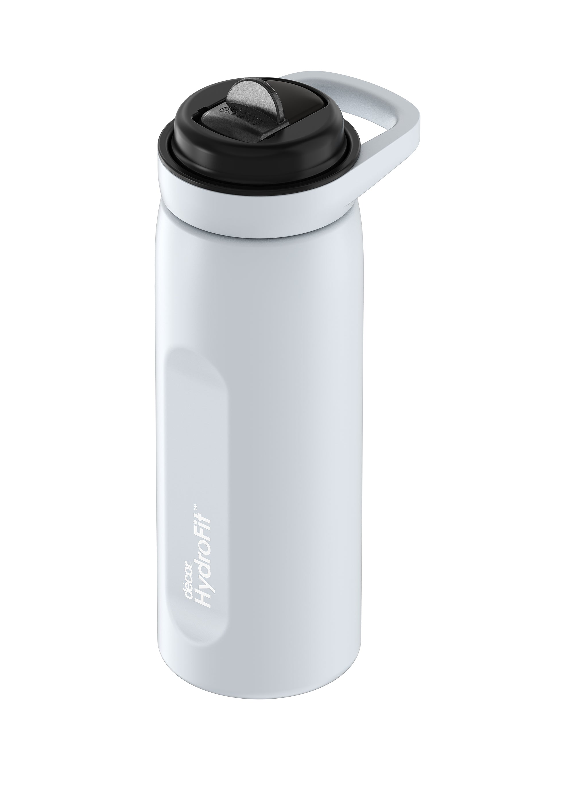 Soft Sip Stainless Steel Bottle with Rigid Handle and Stainless Steel Straw, 1L