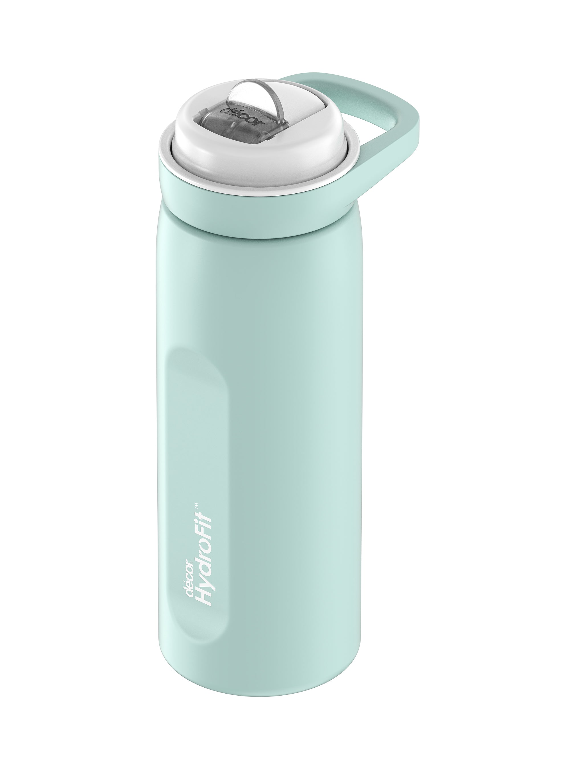 Soft Sip Stainless Steel Bottle with Rigid Handle and Stainless Steel Straw, 1L