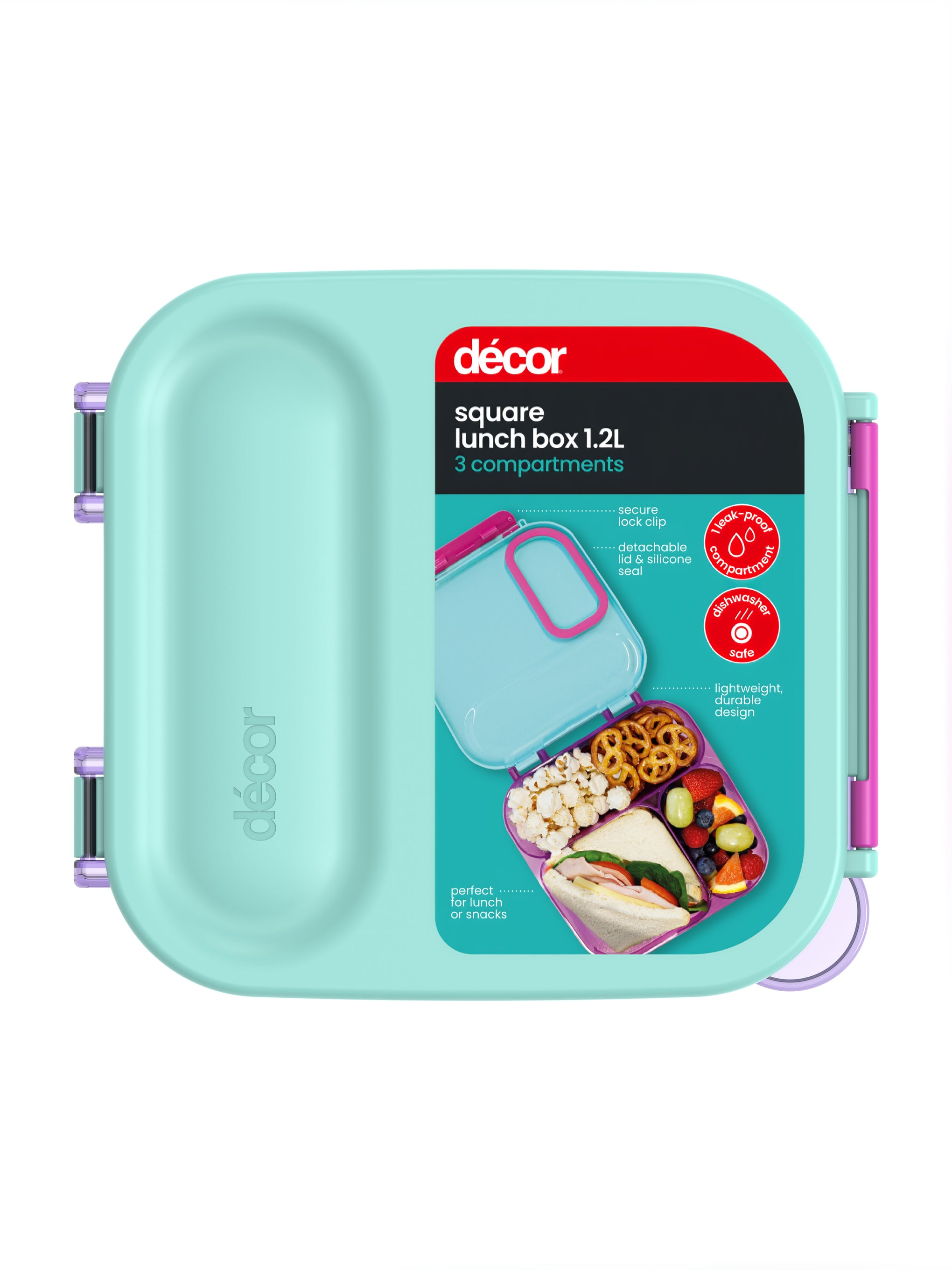 1.2L Square Lunch Box Mint