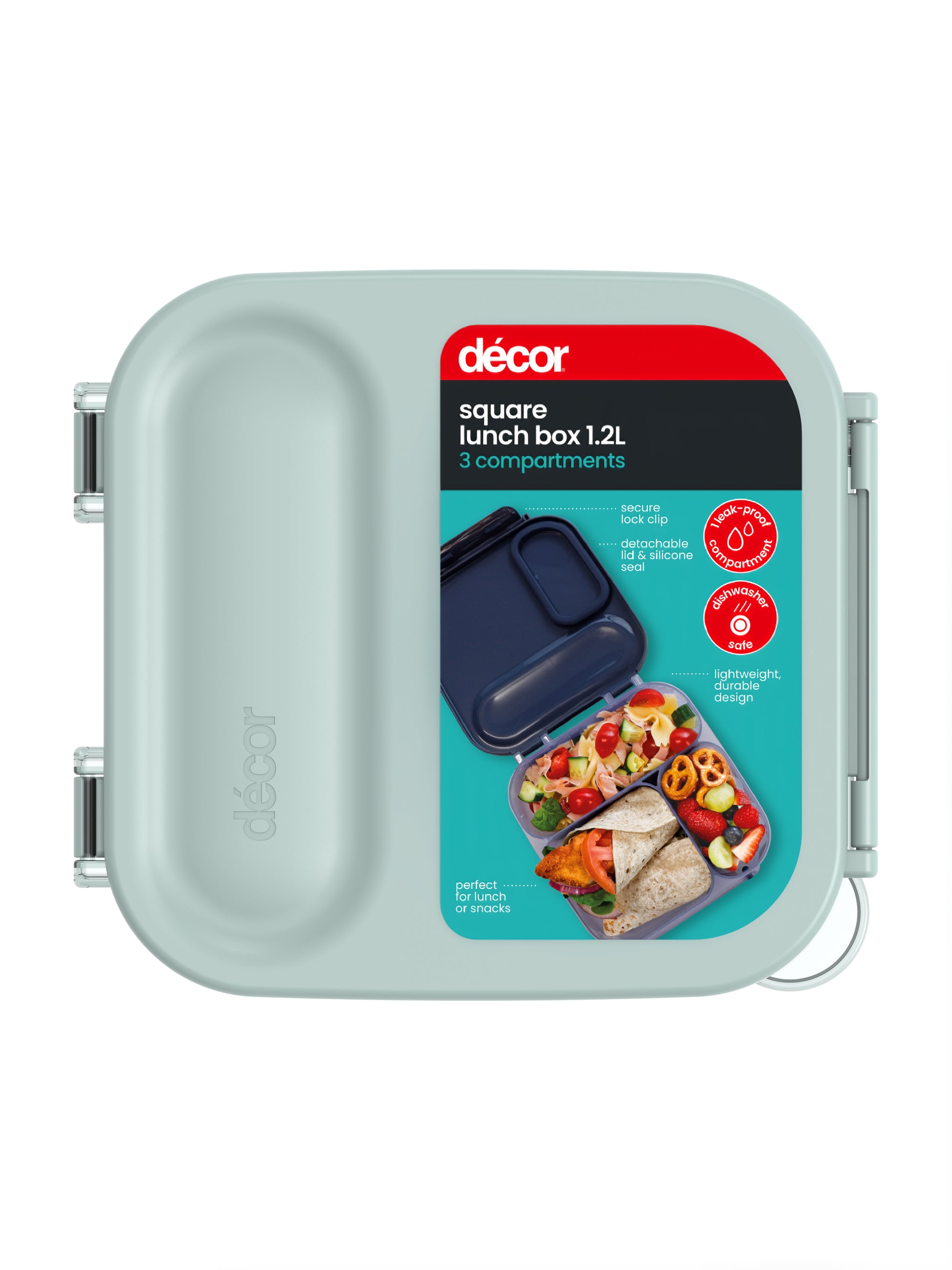 1.2L Square Lunch Box Sage