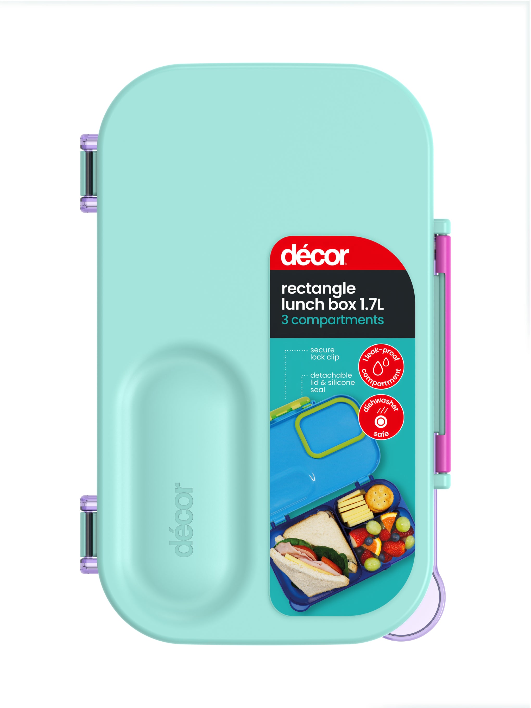 1.7L Rectabgle Lunch Box Mint