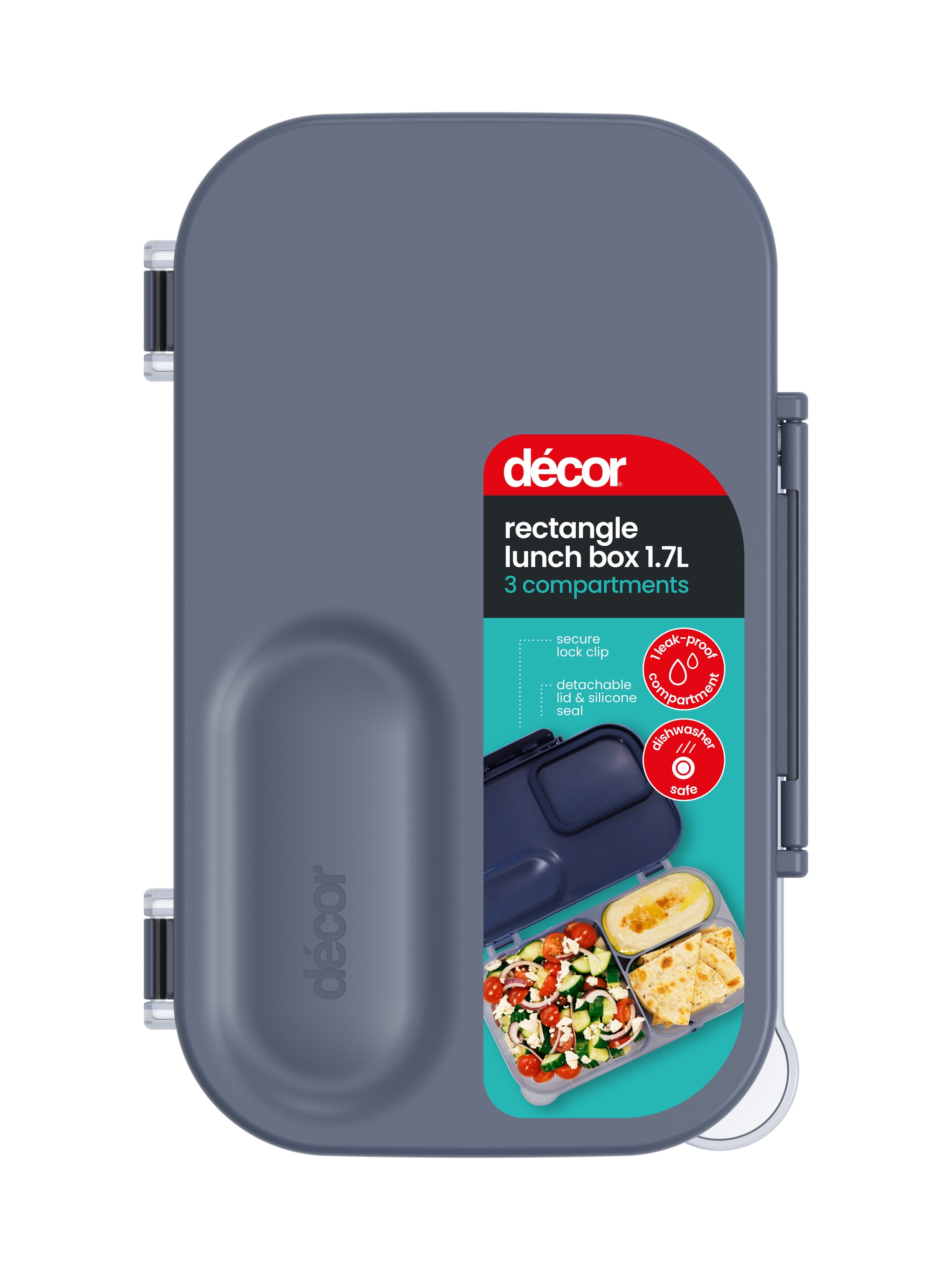 1.7L Rectangle Lunch Box Navy