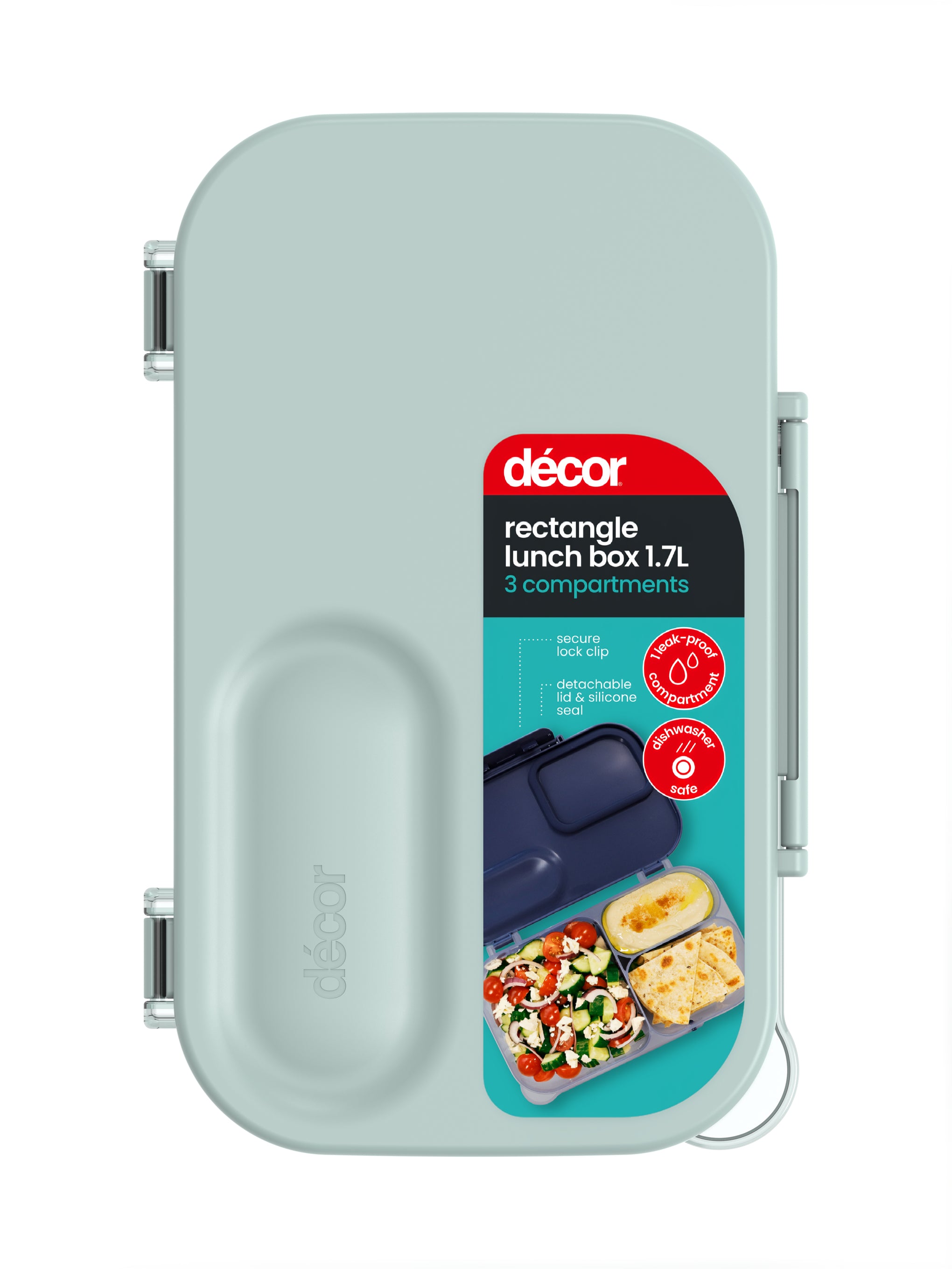 1.7L Rectangle Lunch Box Sage