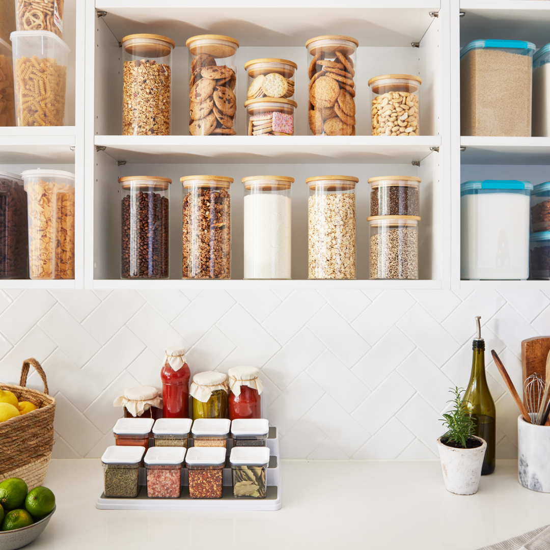 Glass Bamboo Canister, 1.5L