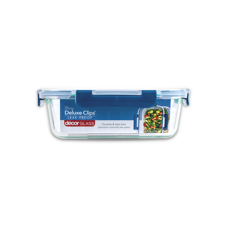 Glass Container, Oblong, 1.5L