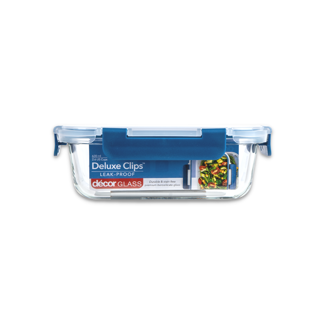 Glass Container, Split Oblong, 630ml | Décor UK – Decor UK