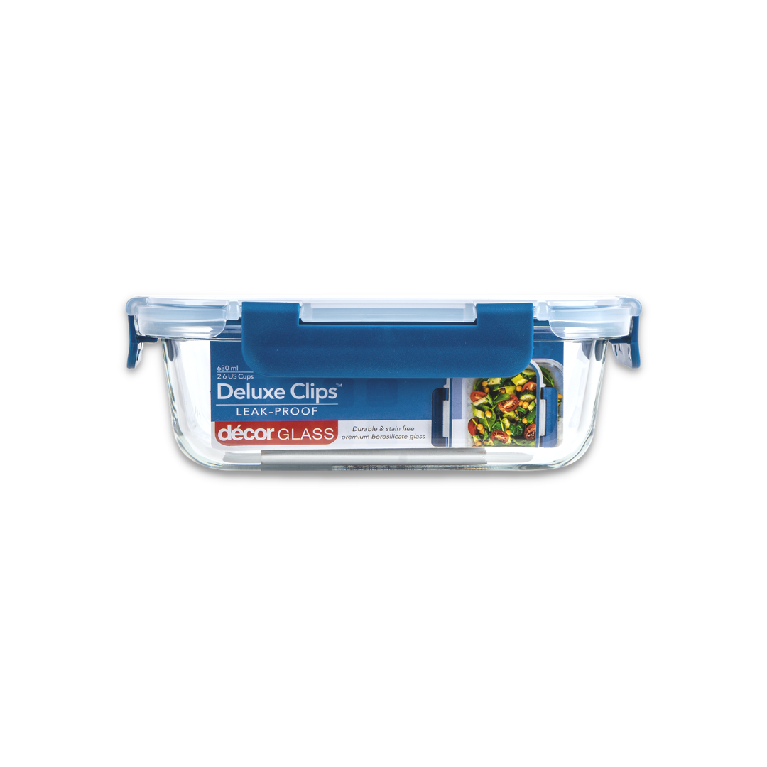 Glass Container, Oblong, 630ml