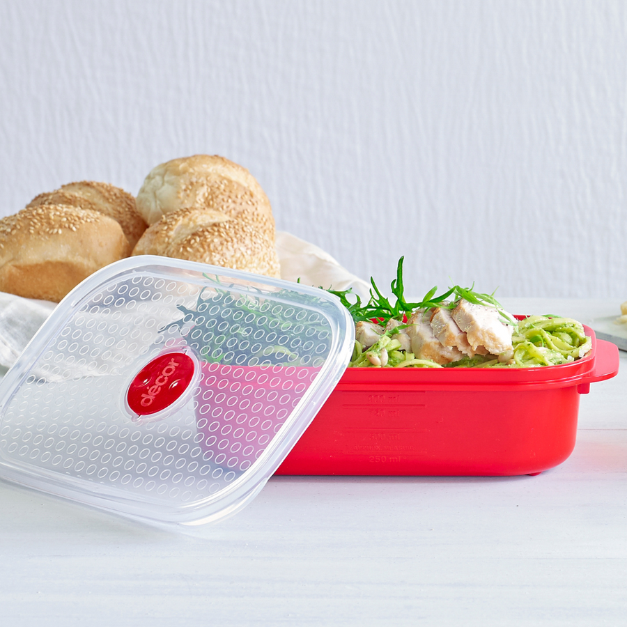 Jewel Microwavable Container, Oblong, 900ml, 3pk