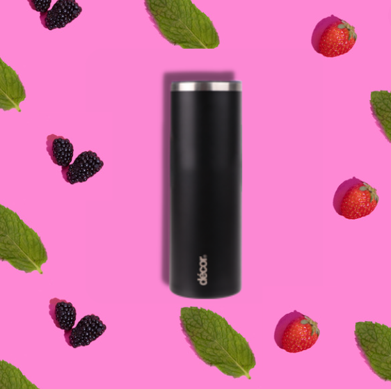 Insulated Double Wall Stainless Steel Tumbler, Black, 600ml